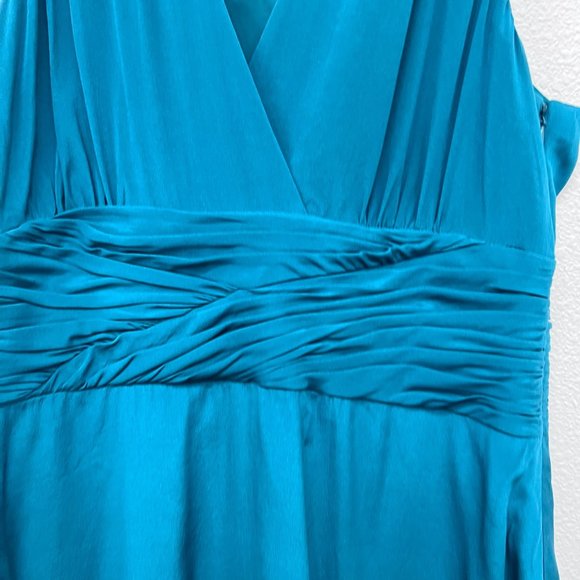 DRESS Sale Ann Taylor green sleeveless formal knee-length dress womens Size: 10 - Picture 5 of 7